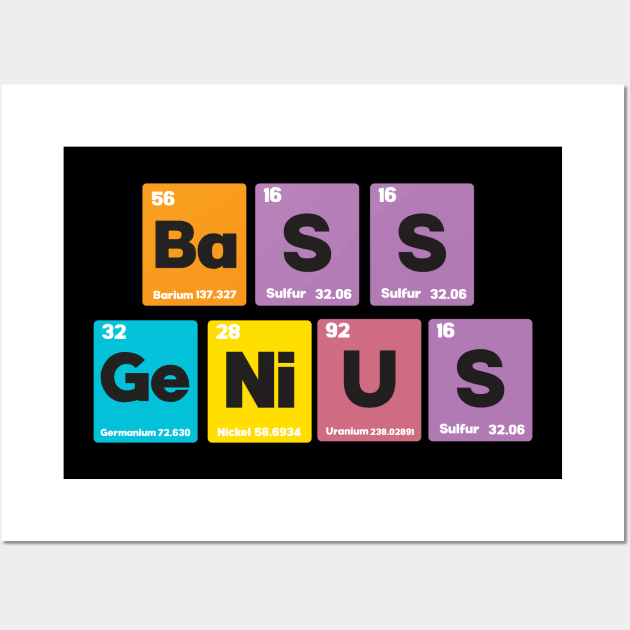 Bass Periodic Table Funny Gift Wall Art by dconciente
